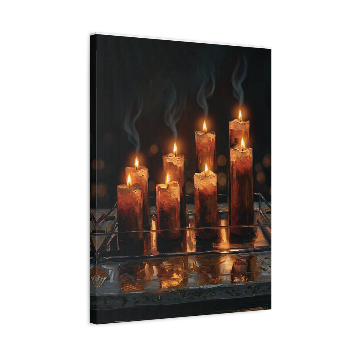 Candlelit Serenity Canvas Wall Art
