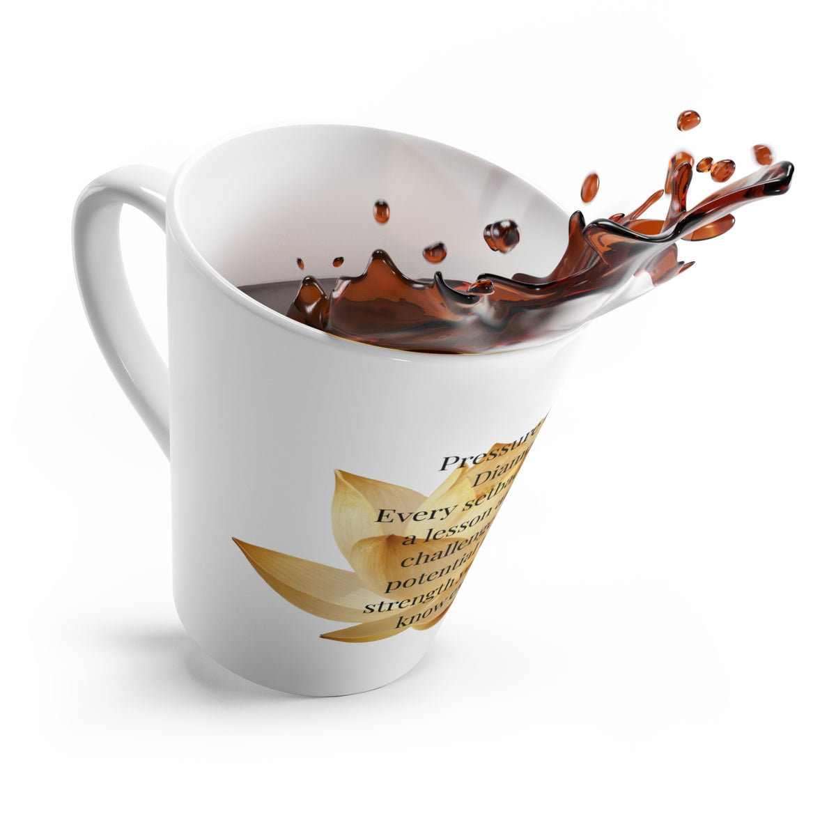 Golden Lotus Inspiration – 12 oz Latte Mug