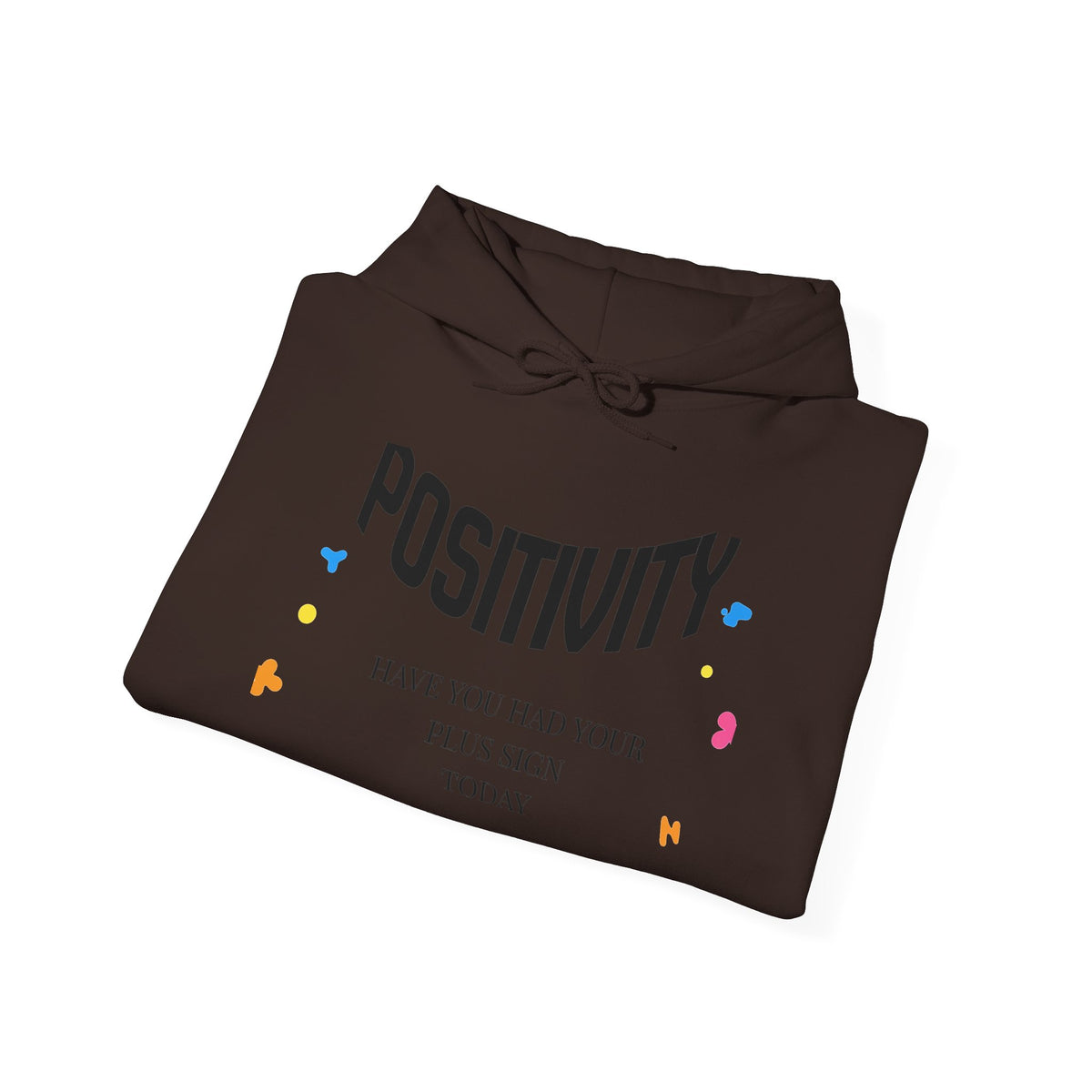 Positive Vibes Hoodie — "Positivity" Confetti Motivational Pullover