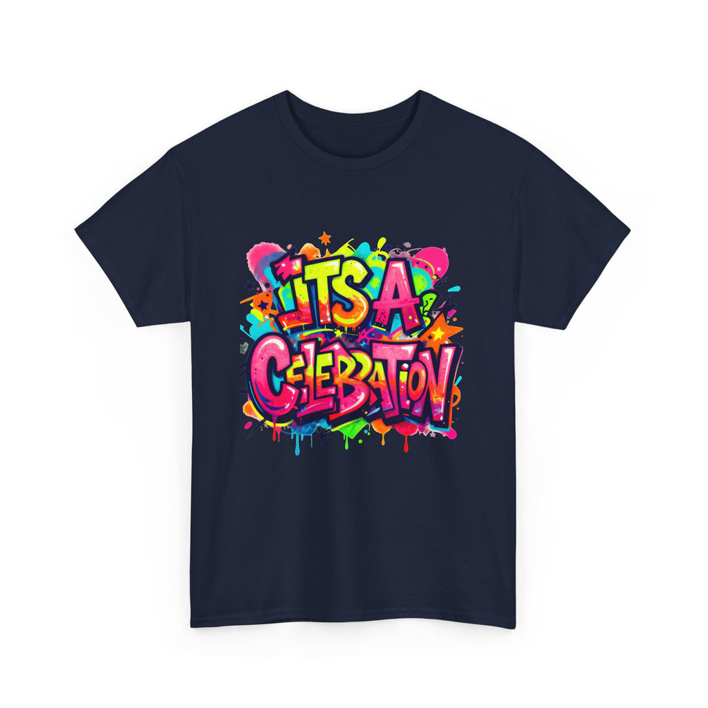 It’s a Celebration – Graffiti Graphic Heavy Cotton T-Shirt