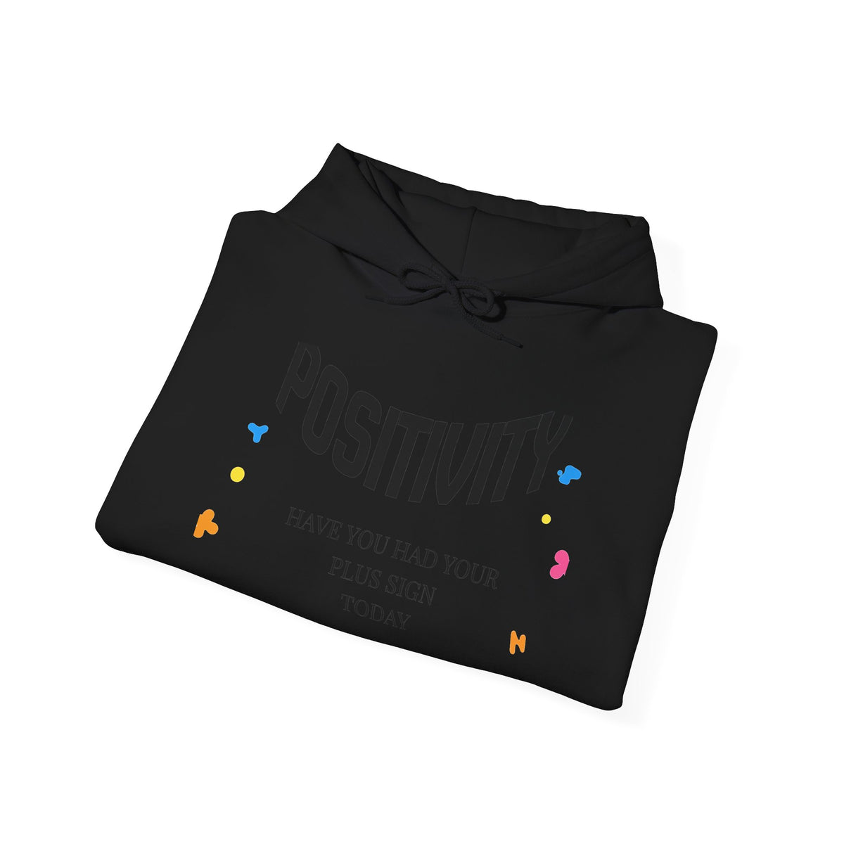 Positive Vibes Hoodie — "Positivity" Confetti Motivational Pullover