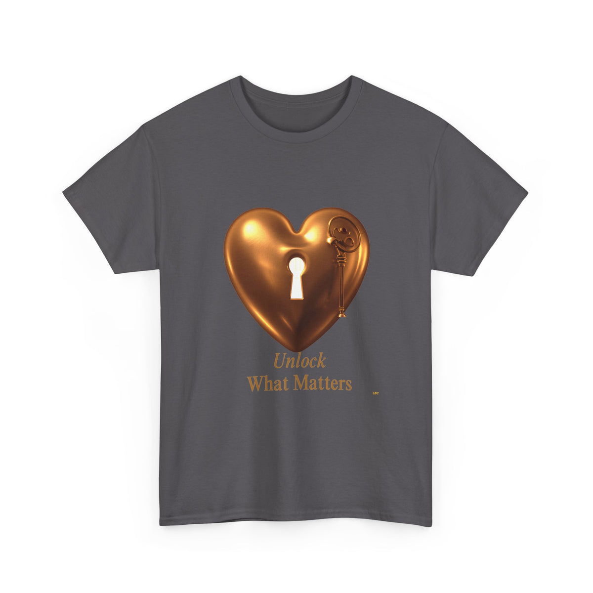 Heart Key T-Shirt — "Unlock What Matters" Inspirational Tee