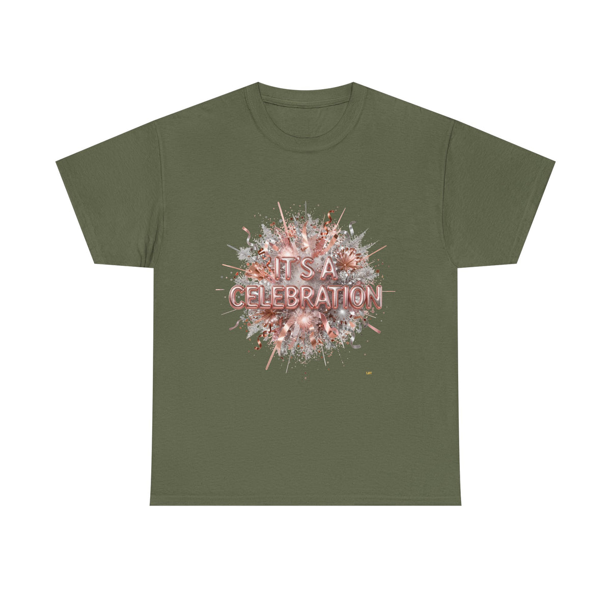 Celebration Floral Burst Tee — "It's a Celebration" Graphic T-Shirt
