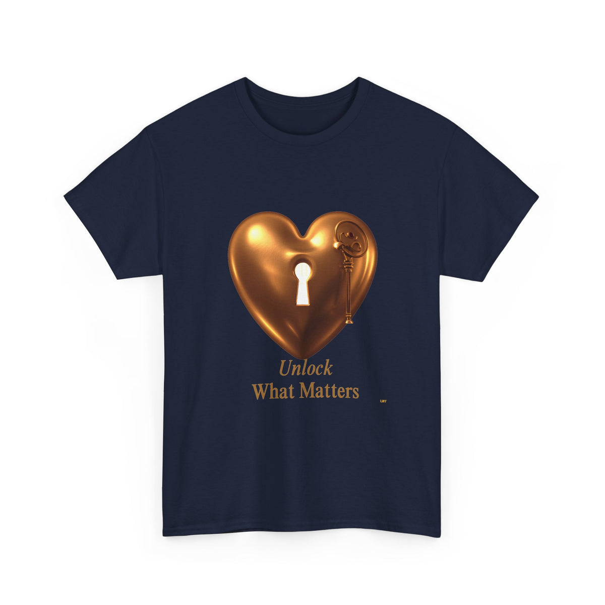 Heart Key T-Shirt — "Unlock What Matters" Inspirational Tee