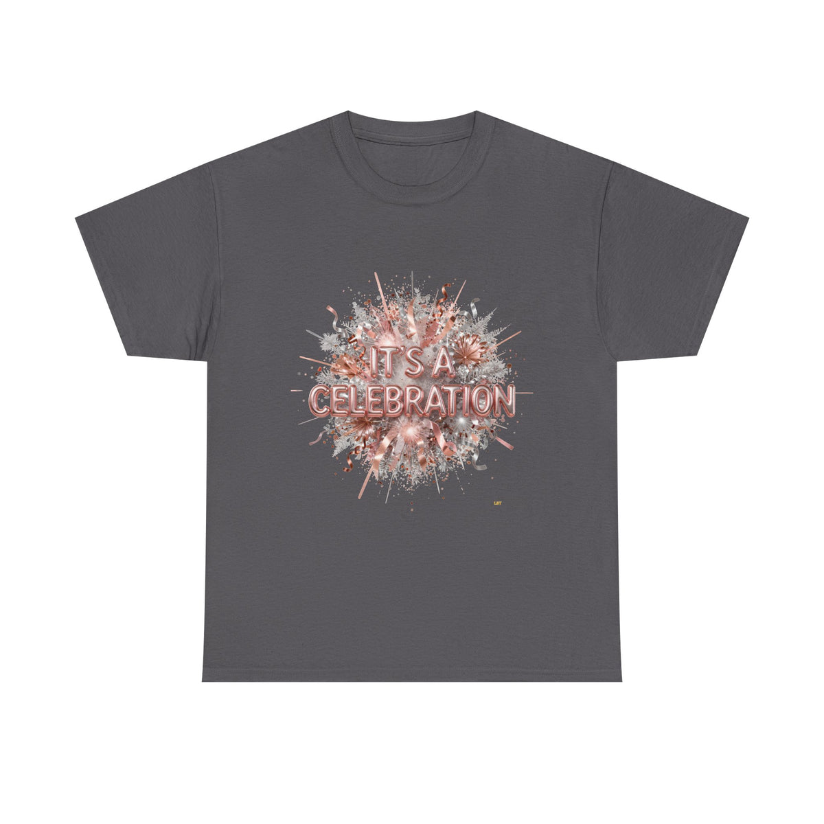 Celebration Floral Burst Tee — "It's a Celebration" Graphic T-Shirt