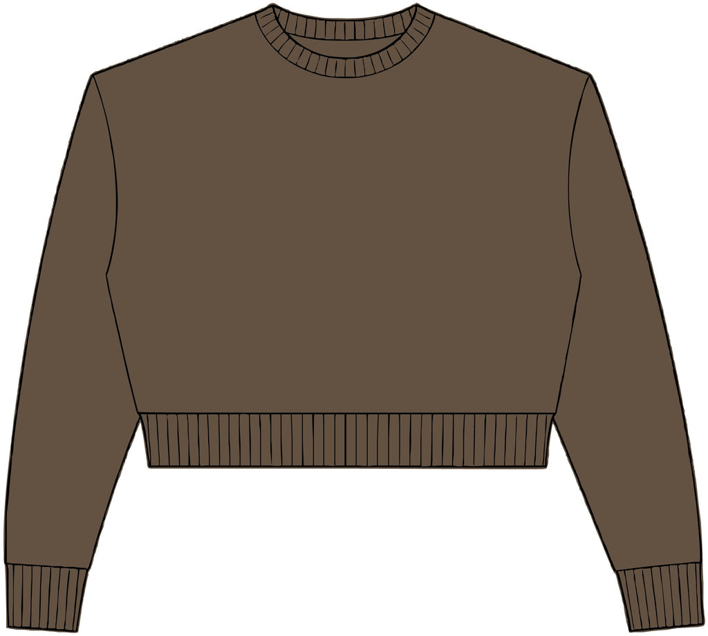 Womens Relaxed Crop Crewneck