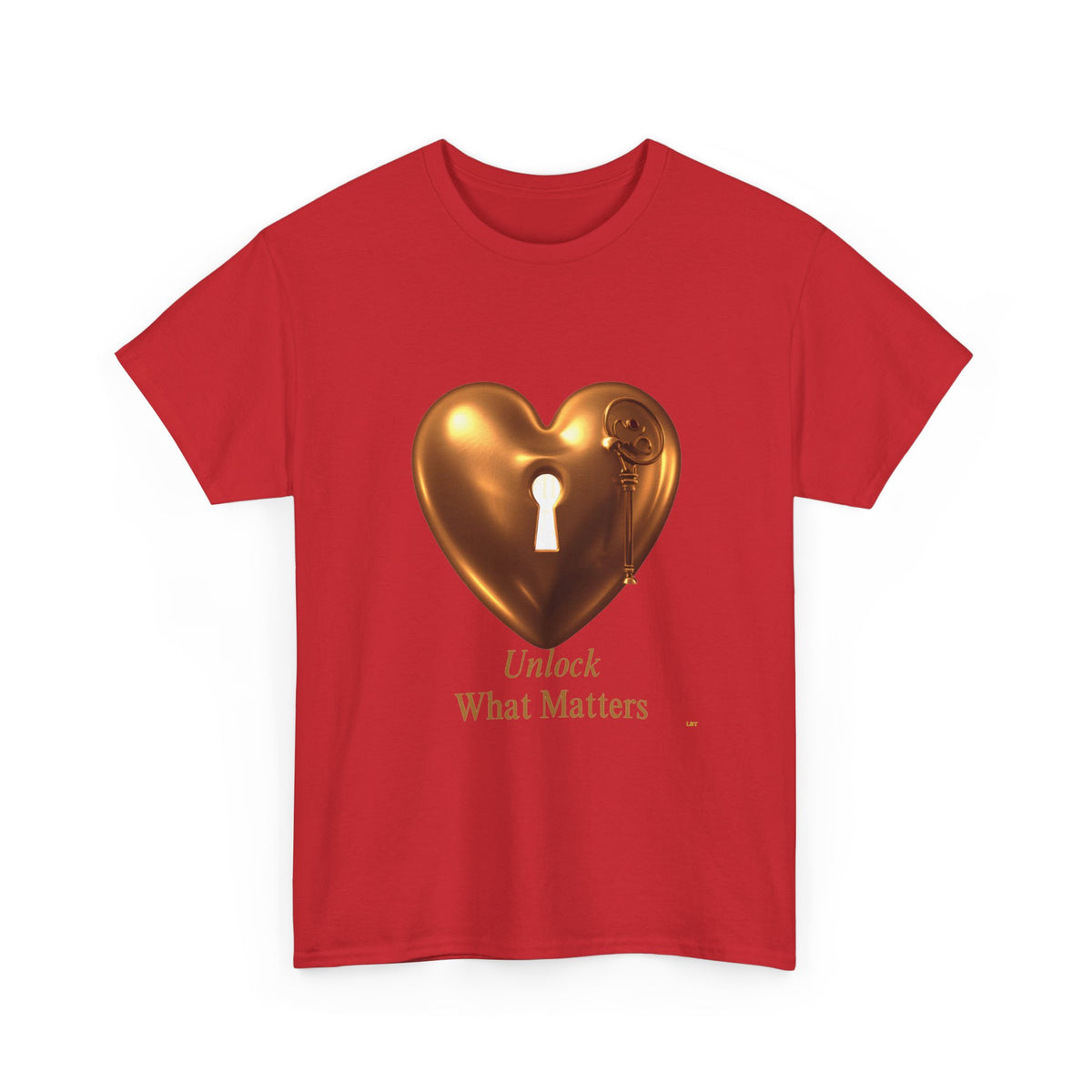 Heart Key T-Shirt — "Unlock What Matters" Inspirational Tee