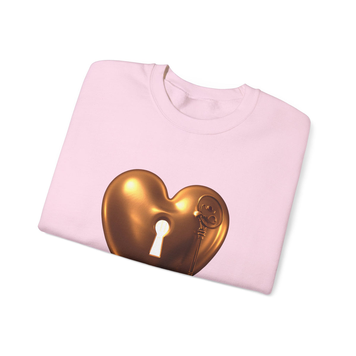 Heart Keyhole Sweatshirt — "Unlock What Matters" Cozy Crewneck