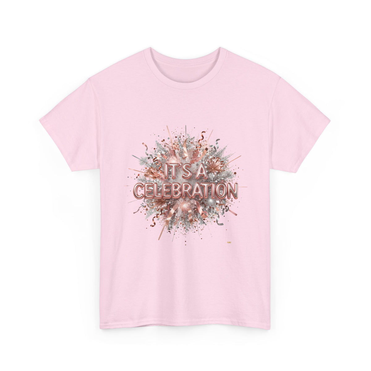 Celebration Floral Burst Tee — "It's a Celebration" Graphic T-Shirt