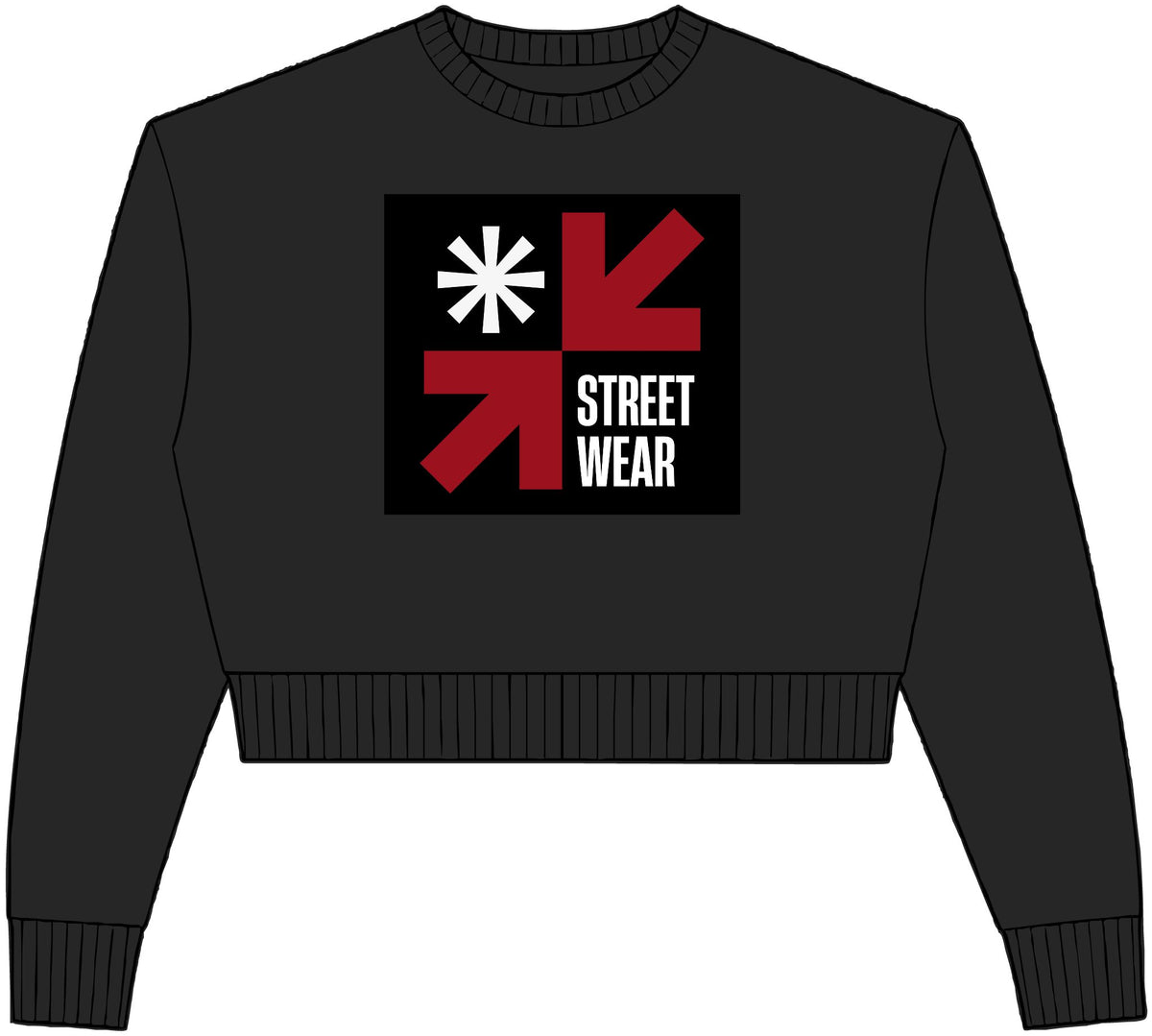 Womens Relaxed Crop Crewneck
