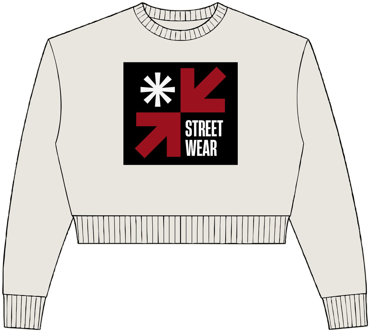 Womens Relaxed Crop Crewneck