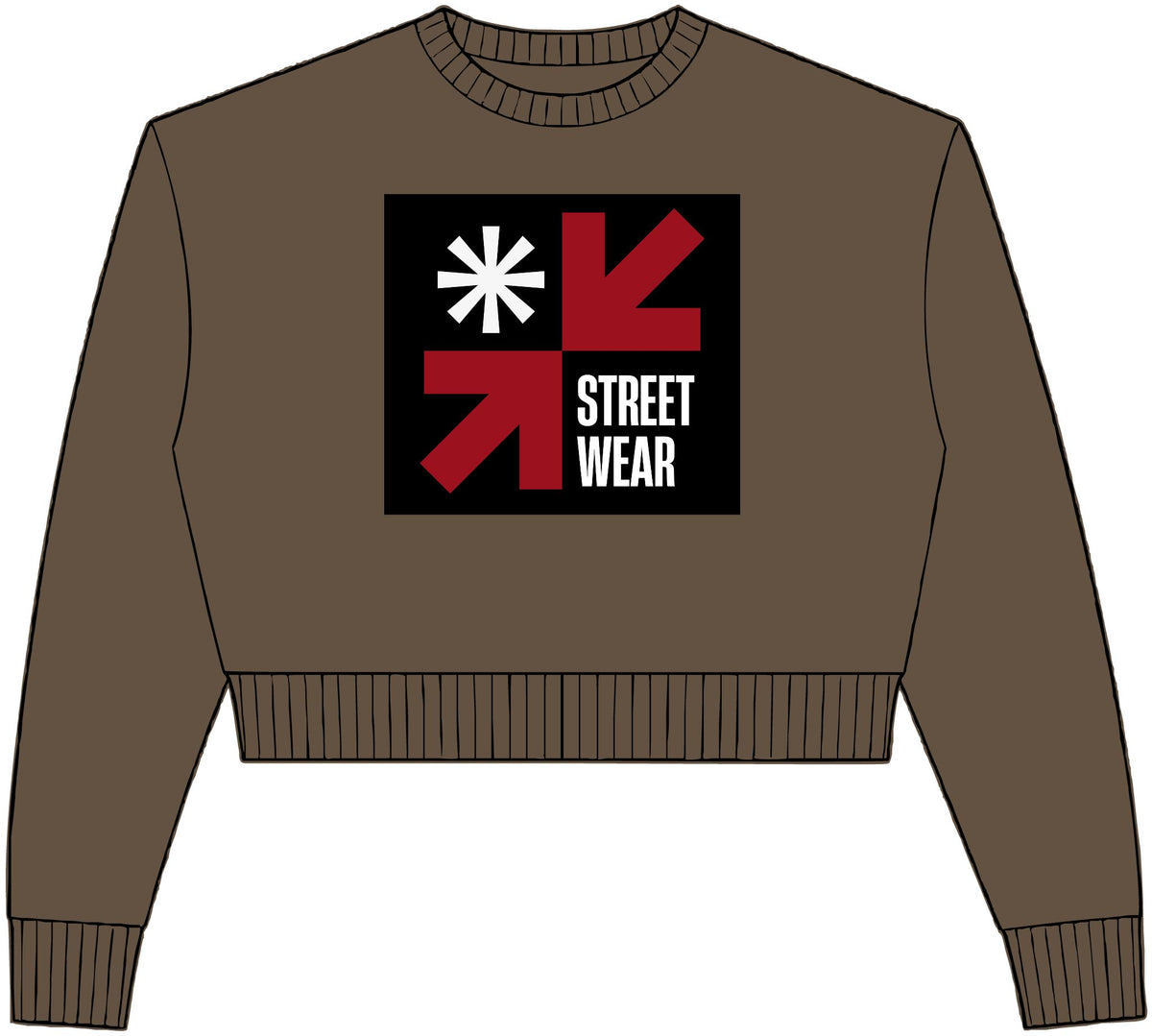 Womens Relaxed Crop Crewneck