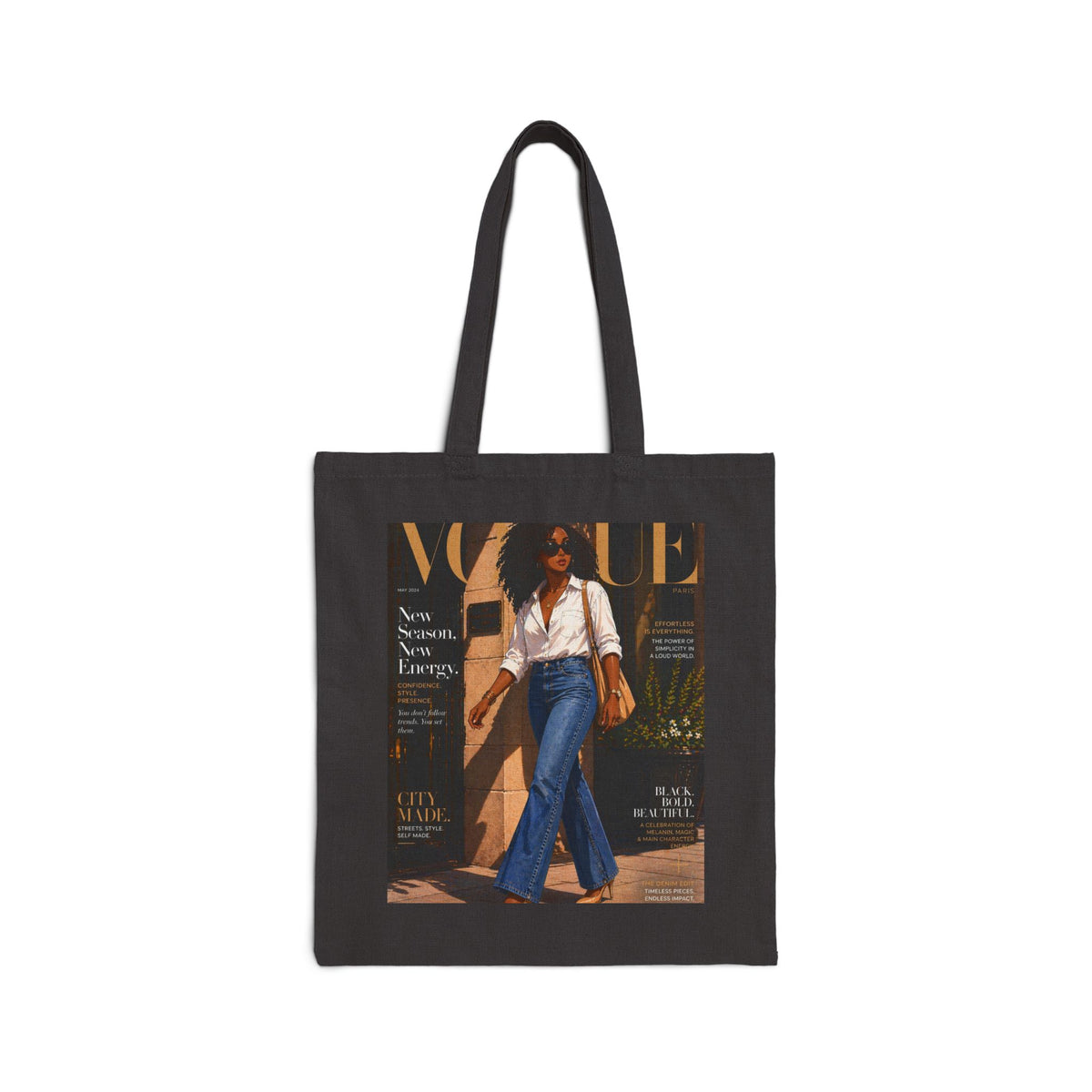 Magazine Cover Cotton Canvas Tote Bag