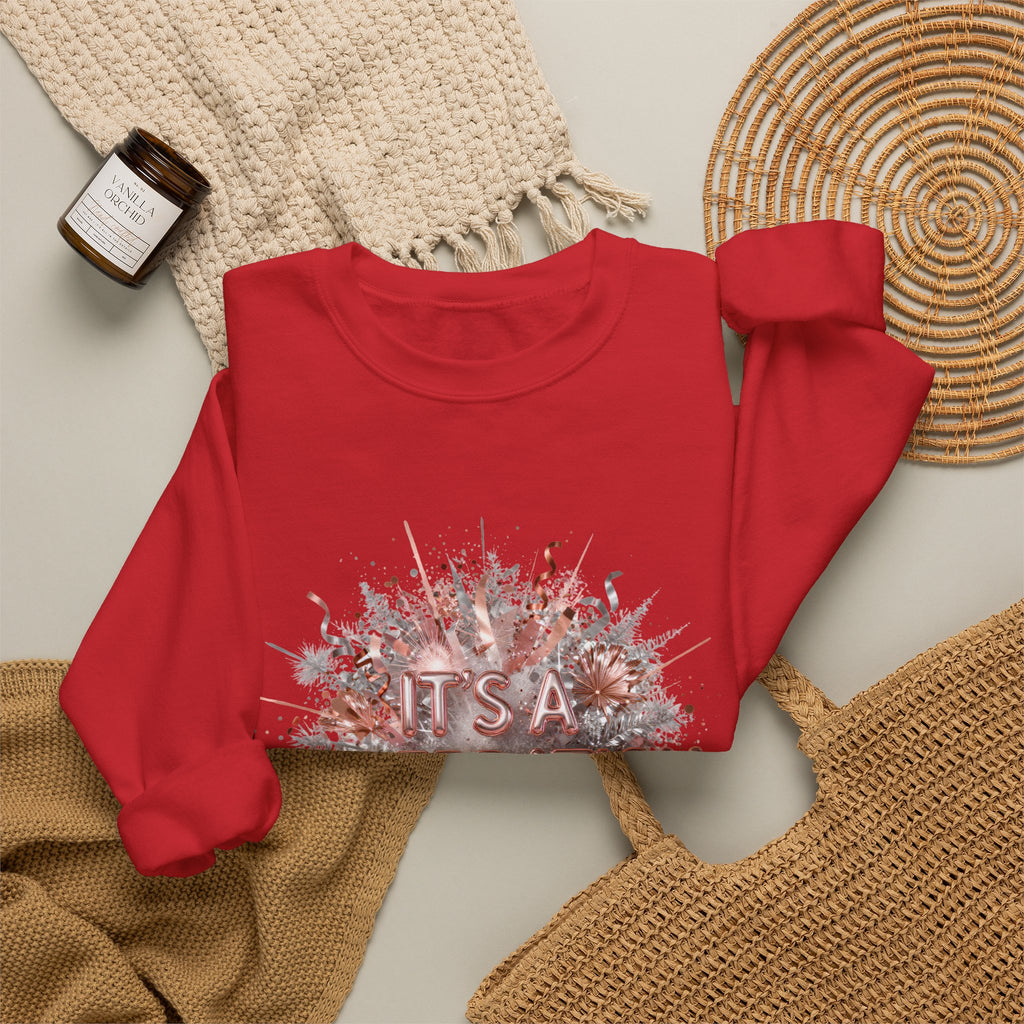 Celebration Burst Crewneck Sweatshirt — "It's a Celebration" Graphic