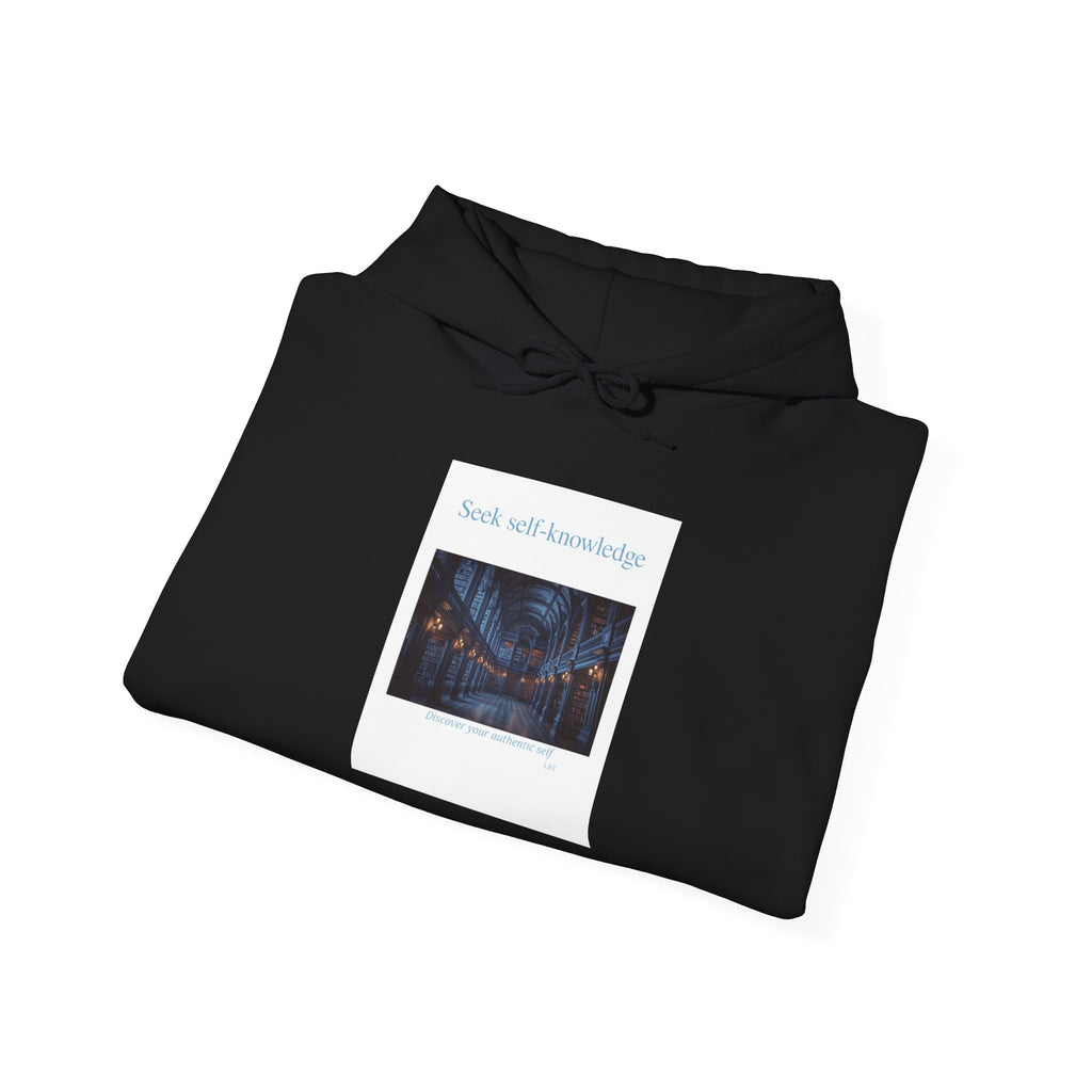 Seek Self-Knowledge Hoodie — Mystic Library Graphic Sweatshirt
