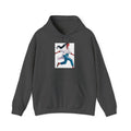 Running Woman Graphic Hoodie — Athletic Illustration Sweatshirt