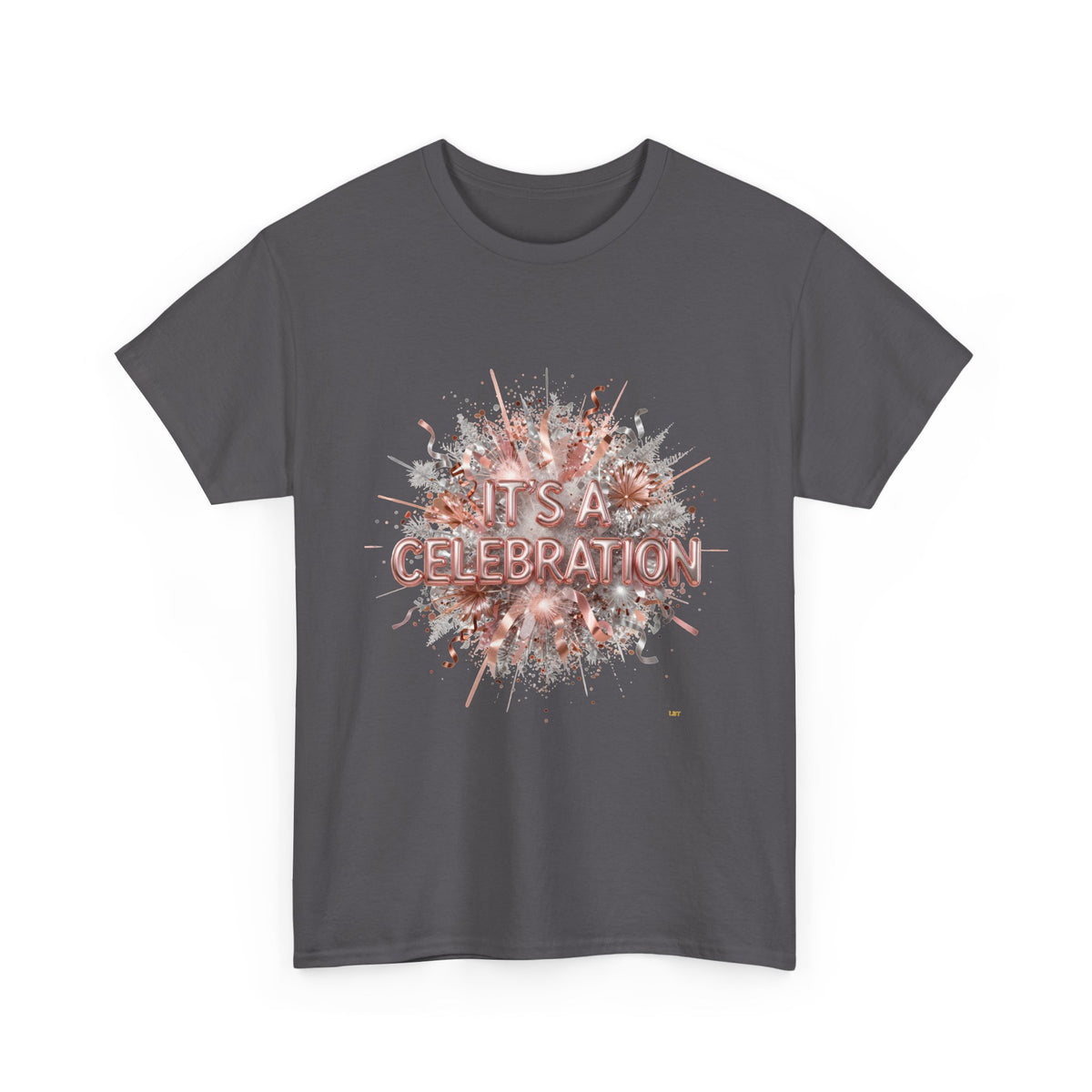 Celebration Floral Burst Tee — "It's a Celebration" Graphic T-Shirt