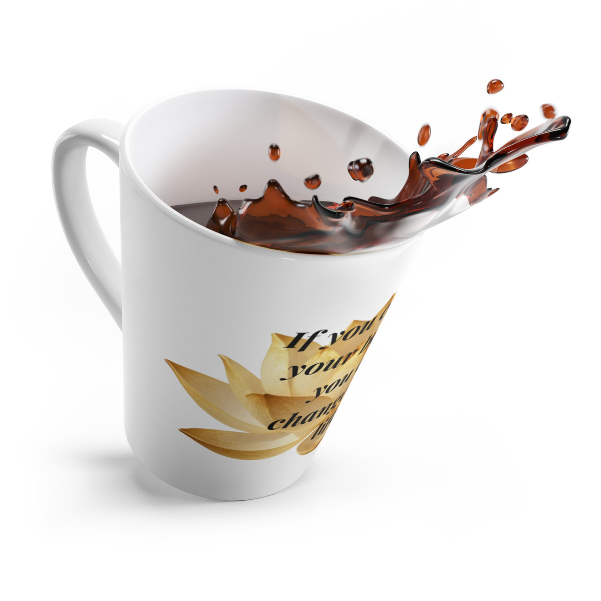 Golden Lotus Inspiration – 12 oz Latte Mug