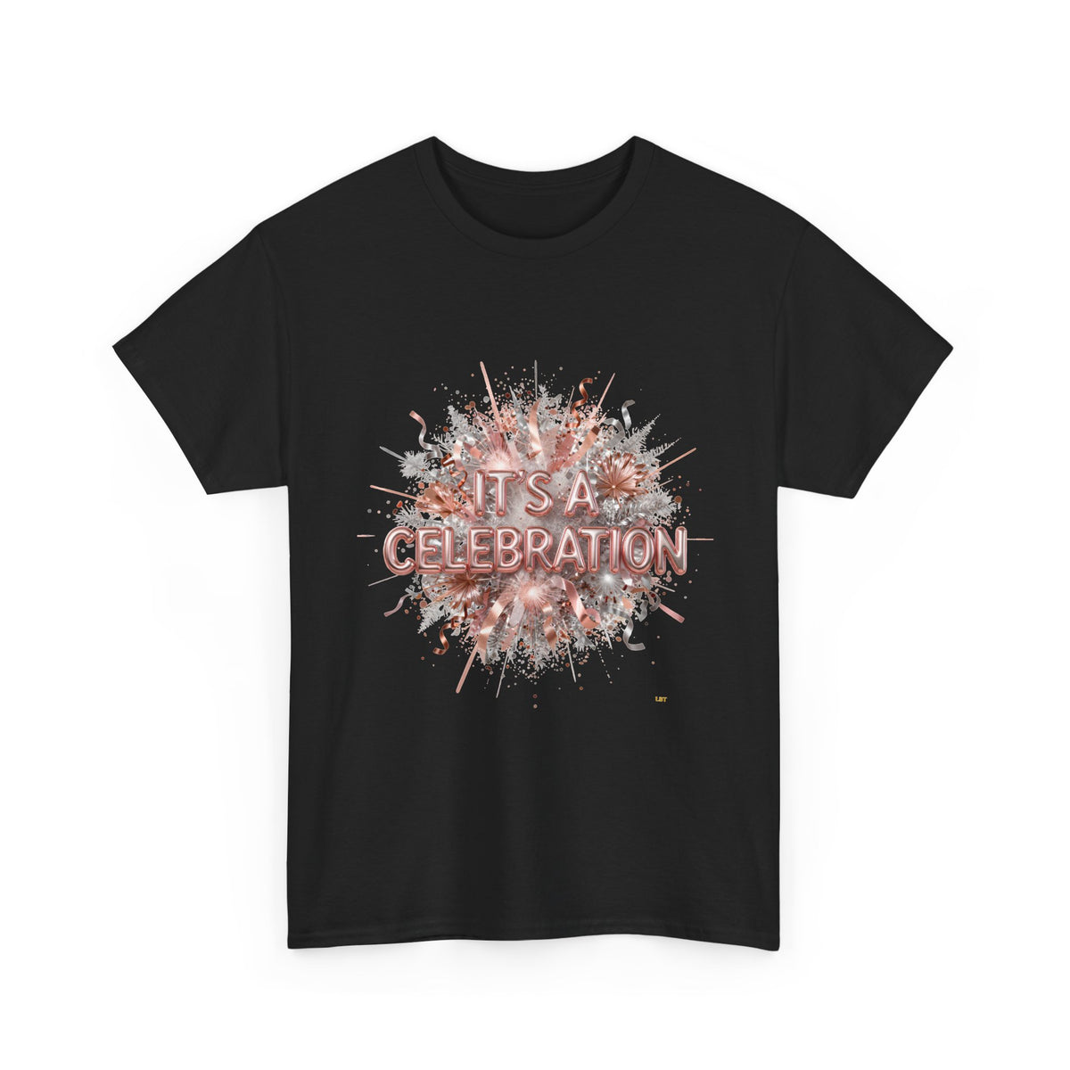 Celebration Floral Burst Tee — "It's a Celebration" Graphic T-Shirt