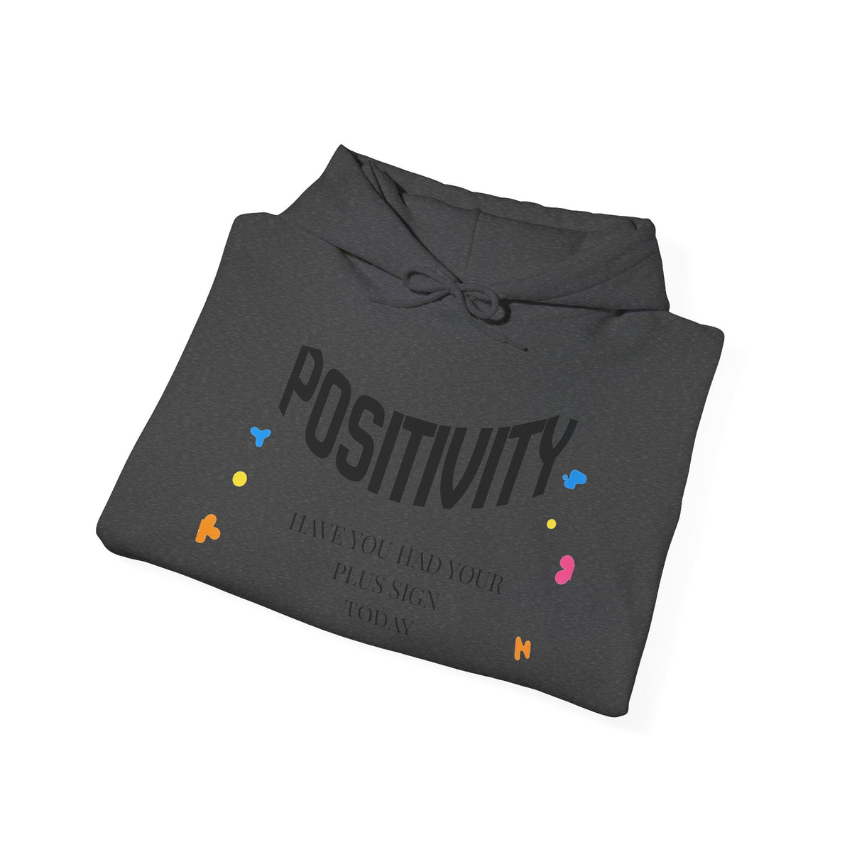 Positive Vibes Hoodie — "Positivity" Confetti Motivational Pullover