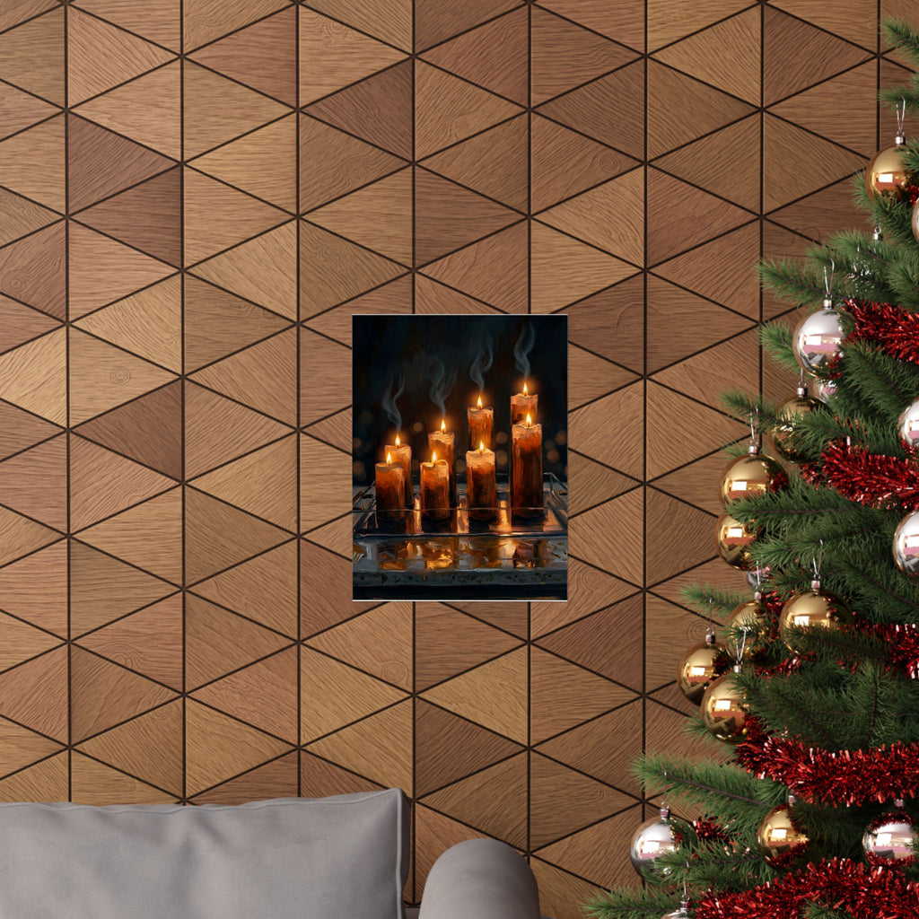 Candlelit Serenity – Warm Glow Wall Art Poster