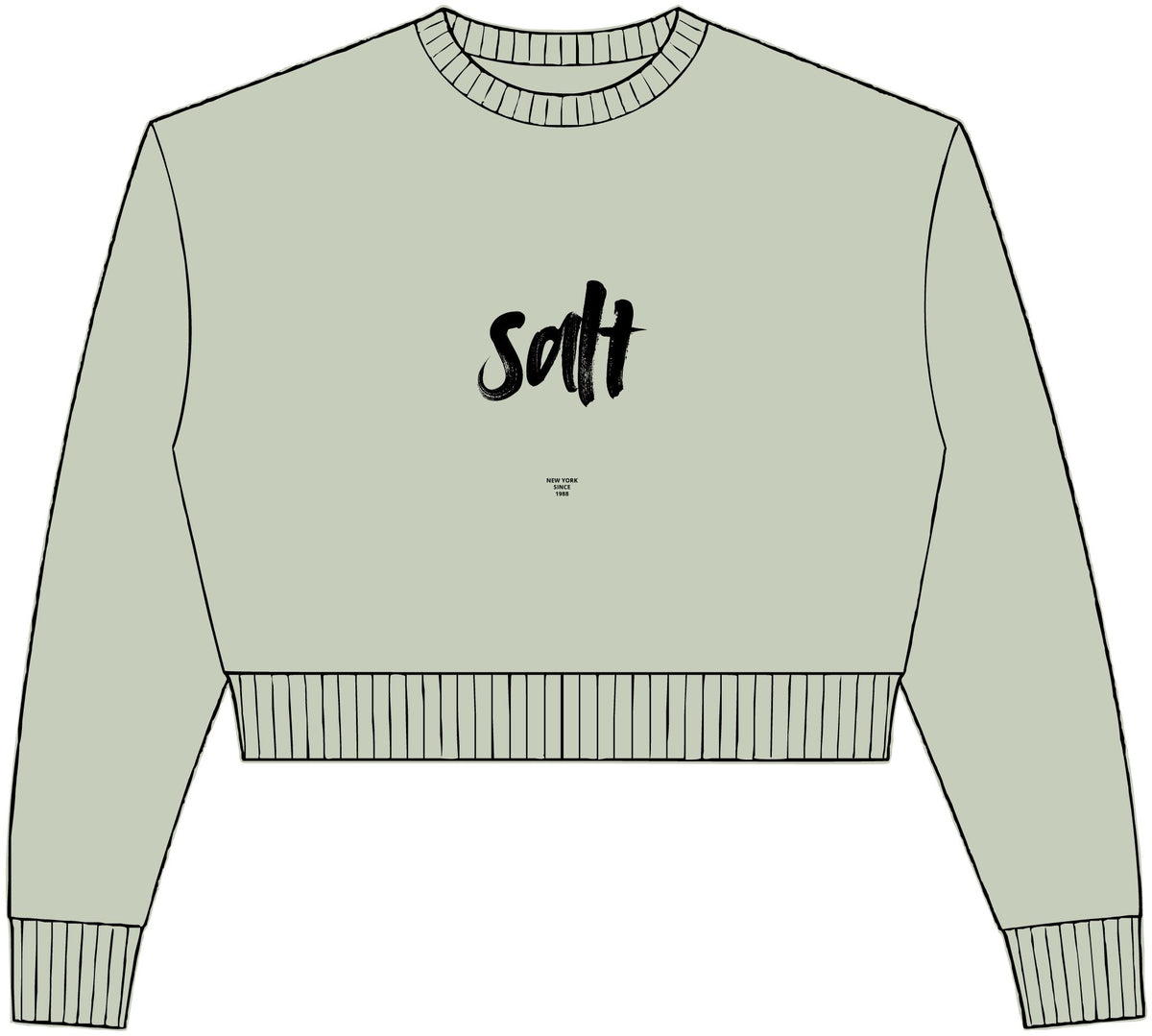 Womens Relaxed Crop Crewneck