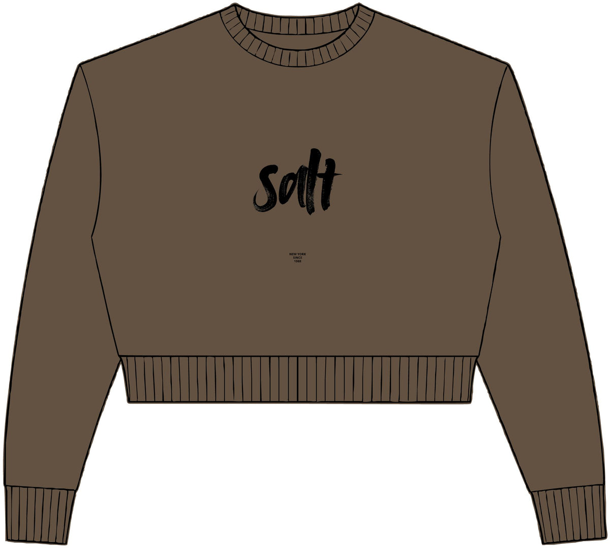 Womens Relaxed Crop Crewneck