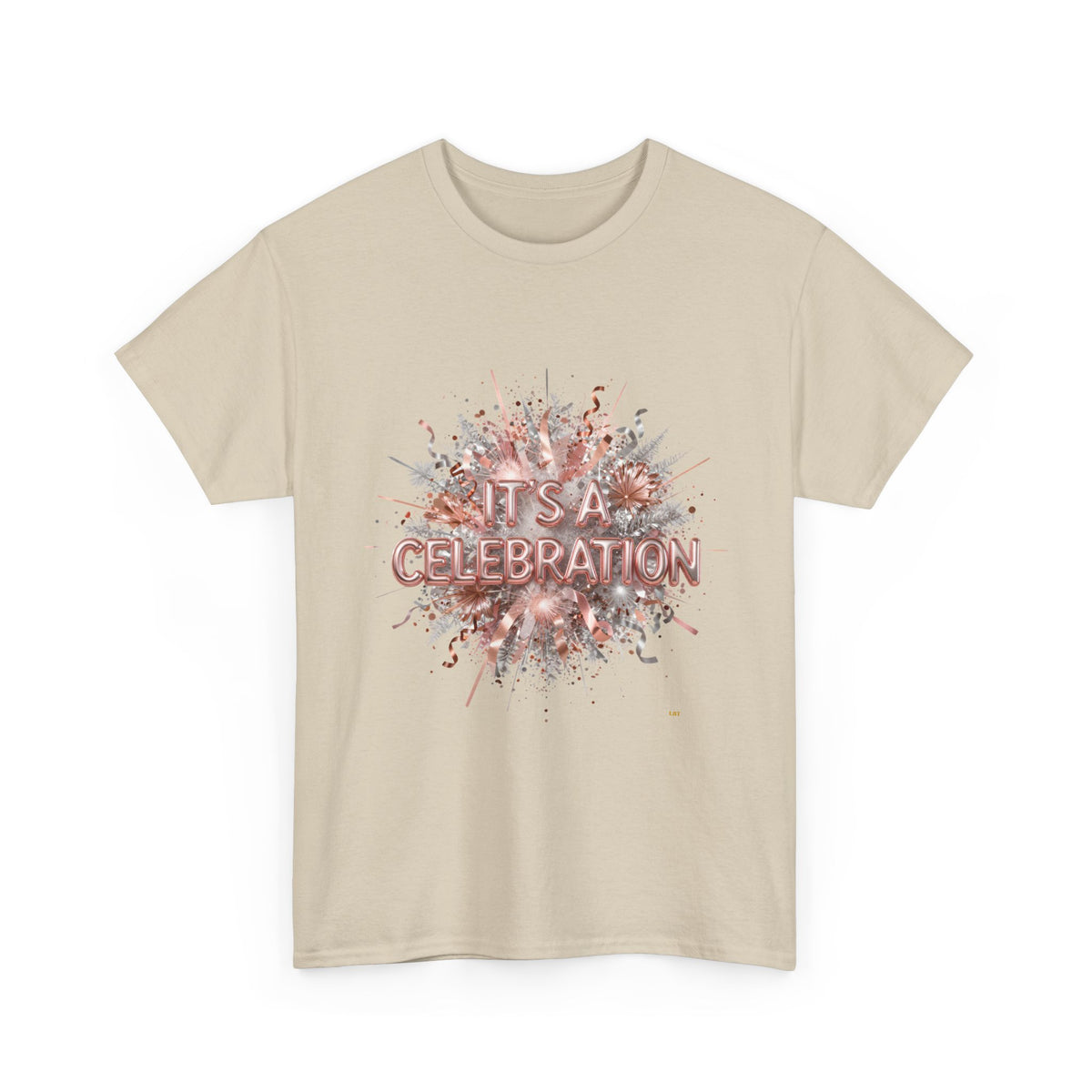 Celebration Floral Burst Tee — "It's a Celebration" Graphic T-Shirt