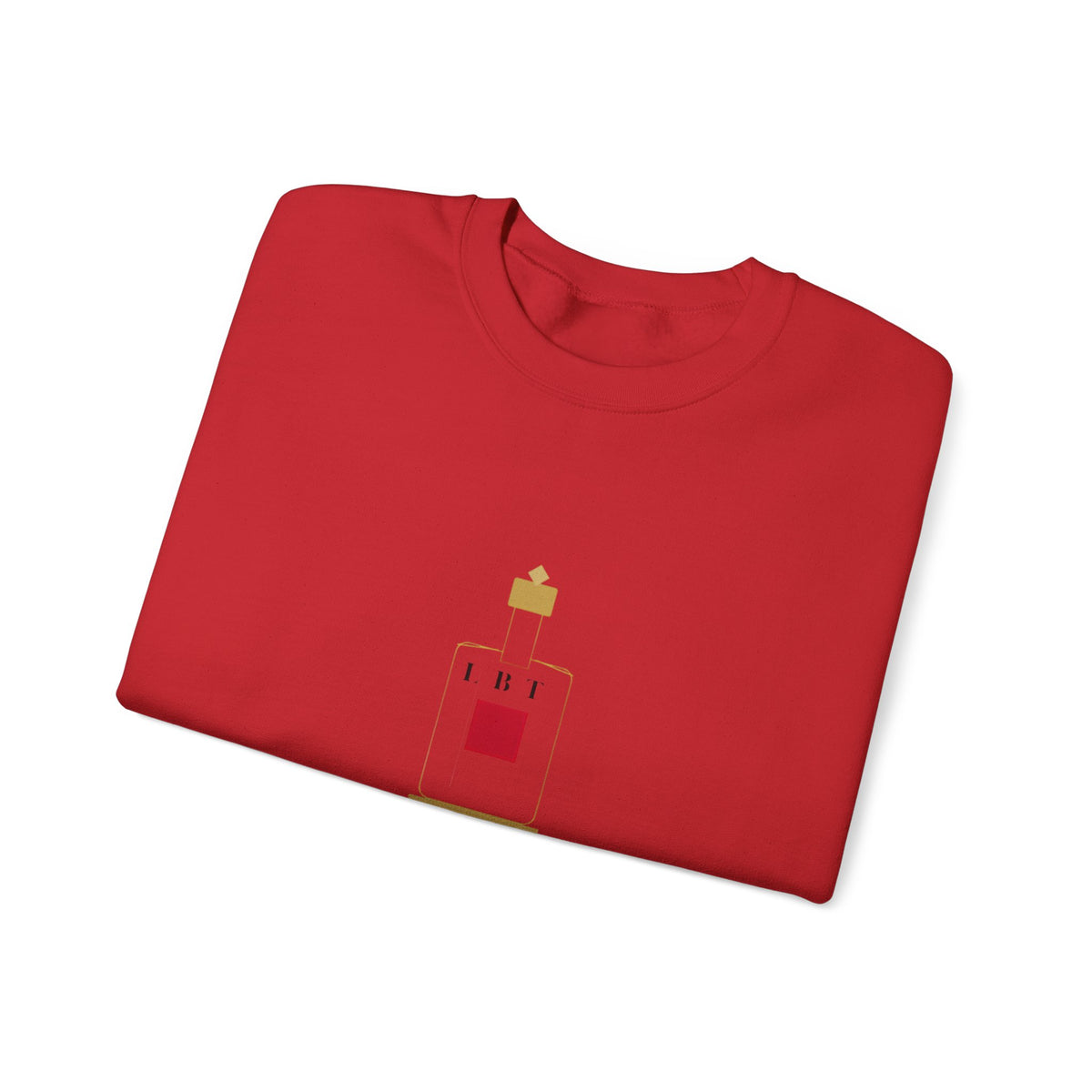 Crewneck Sweatshirt — Minimal Perfume Bottle Graphic with Subtle Script