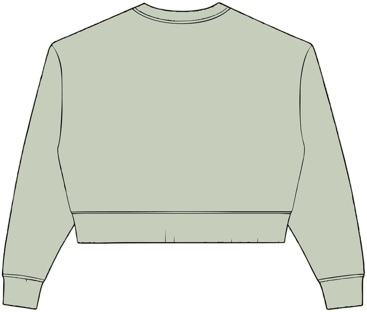 Womens Relaxed Crop Crewneck
