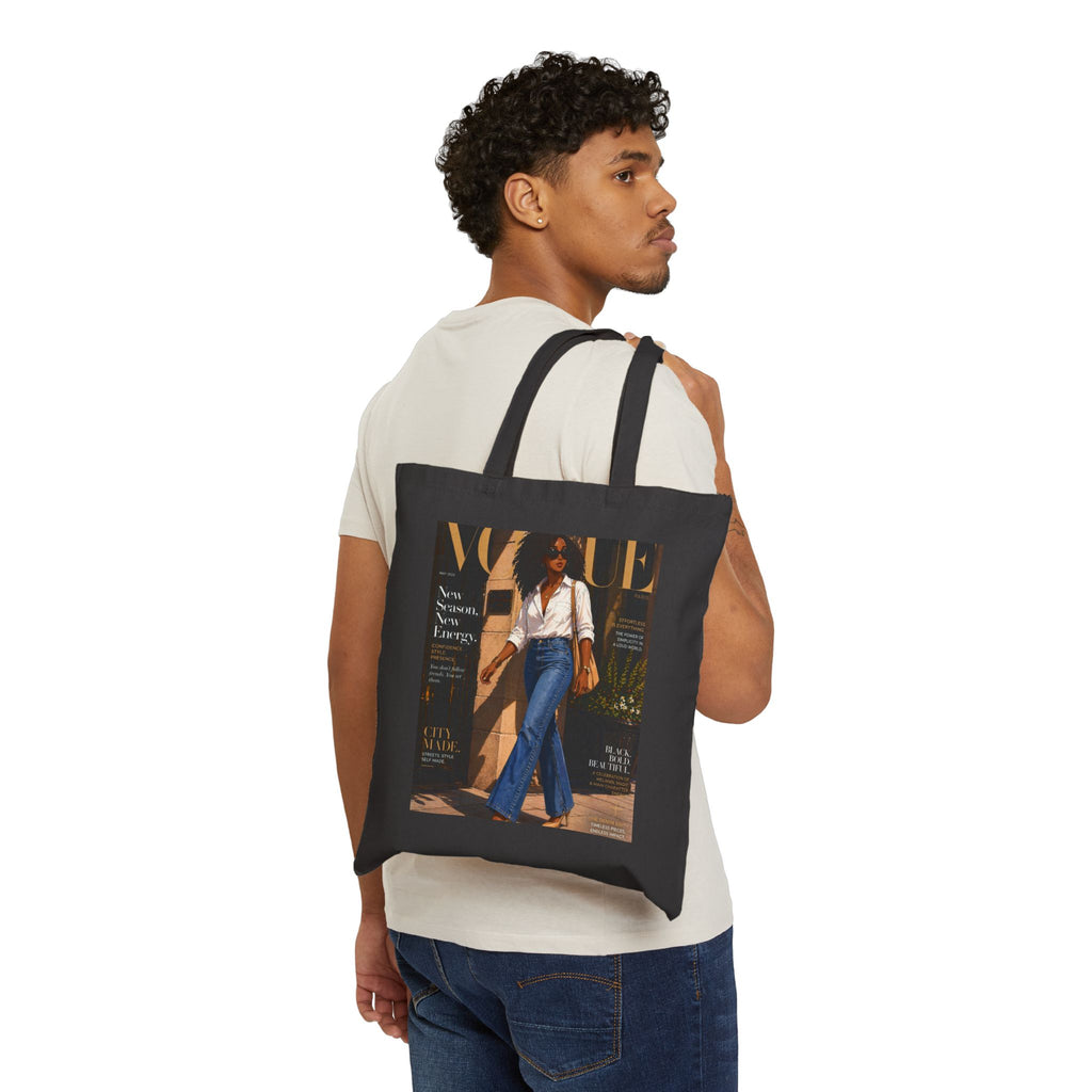Magazine Cover Cotton Canvas Tote Bag