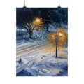 Winter Glow – Snowy Streetlight Wall Art Poster