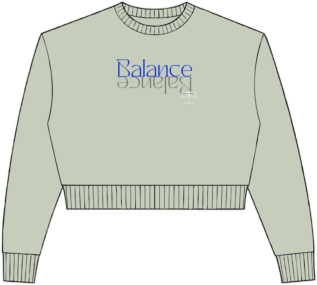 Womens Relaxed Crop Crewneck