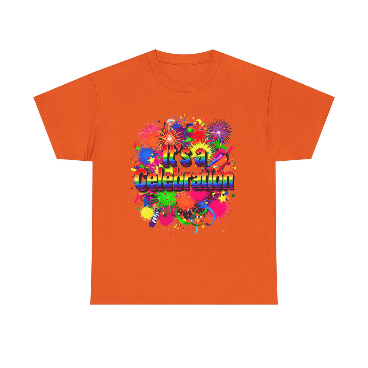 Celebration Paint Splash T-Shirt — "It's a Celebration" Colorful Party Tee