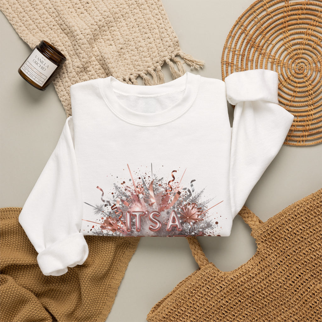 Celebration Burst Crewneck Sweatshirt — "It's a Celebration" Graphic