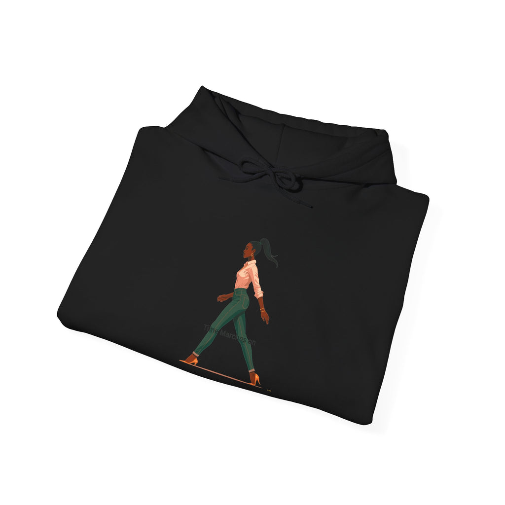 Yoga Pose Hoodie — Minimal Walking Yogi Graphic Sweatshirt
