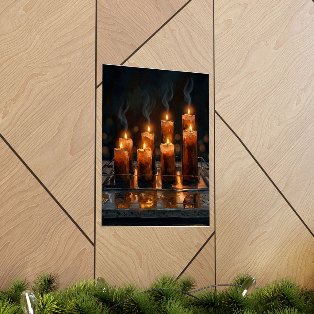 Candlelit Serenity – Warm Glow Wall Art Poster