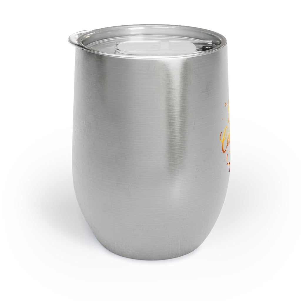 Gold Confetti Celebration – 12 oz Wine Tumbler