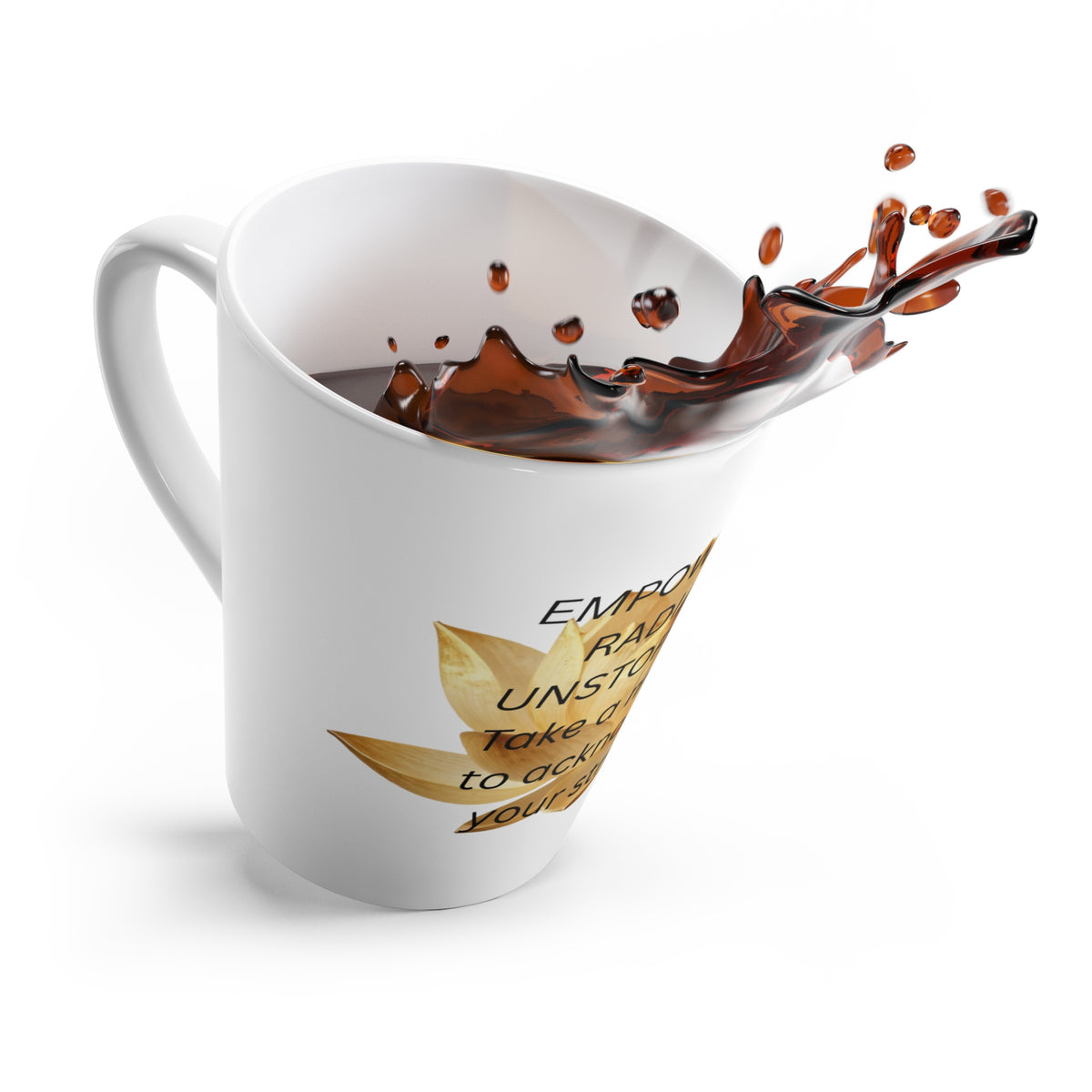 Golden Lotus Inspiration – 12 oz Latte Mug