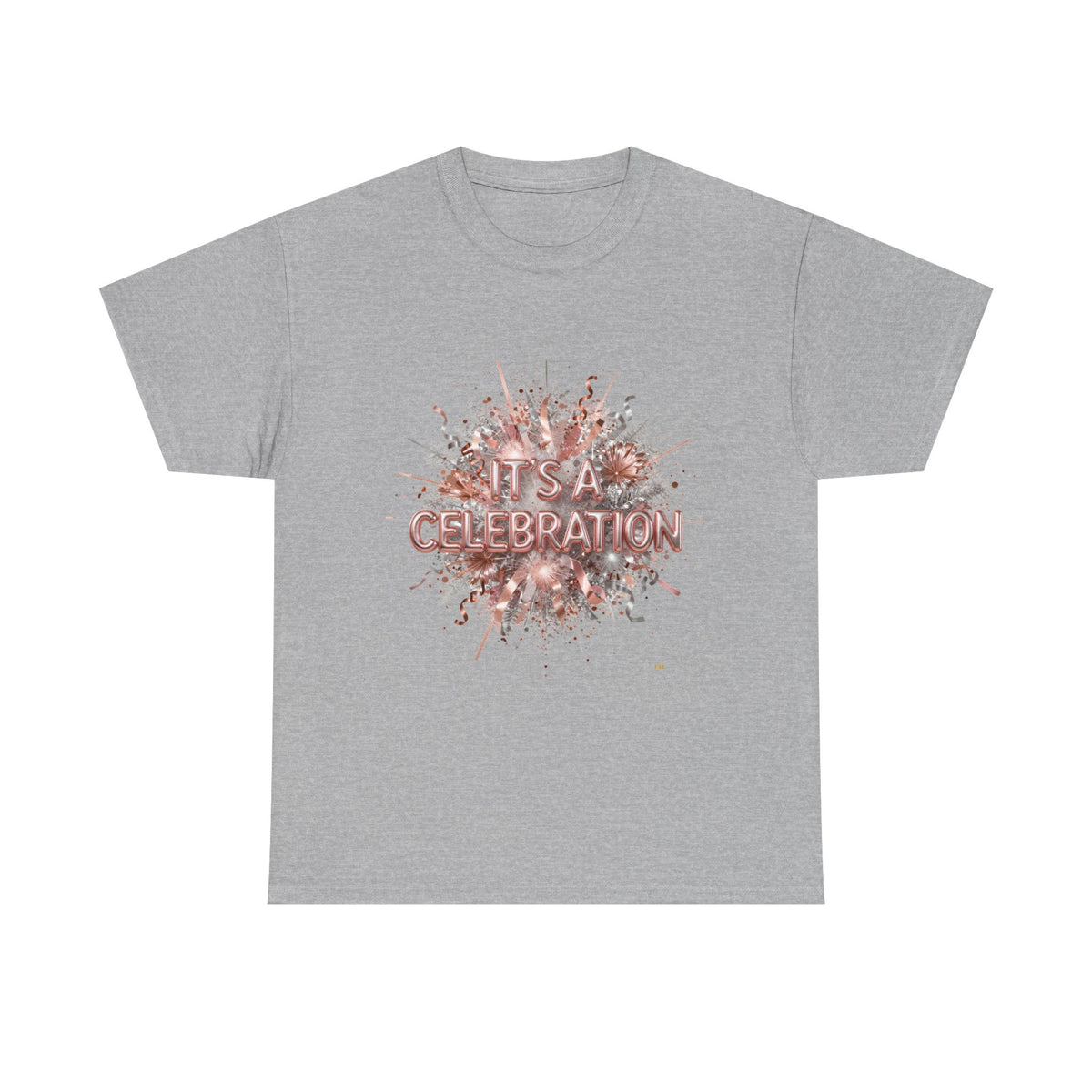 Celebration Floral Burst Tee — "It's a Celebration" Graphic T-Shirt