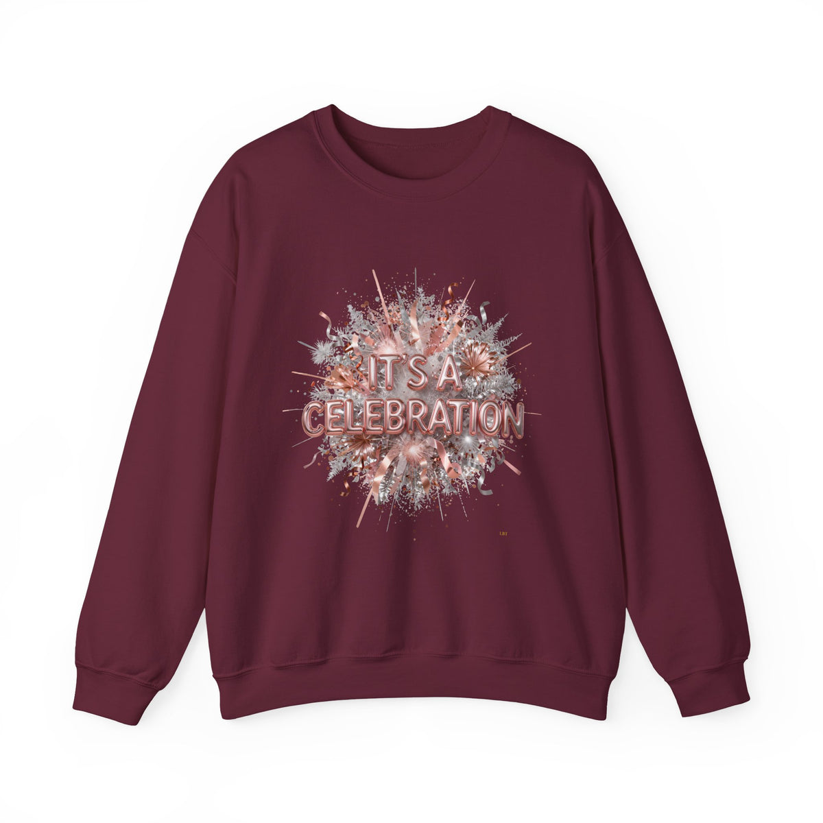 Celebration Burst Crewneck Sweatshirt — "It's a Celebration" Graphic