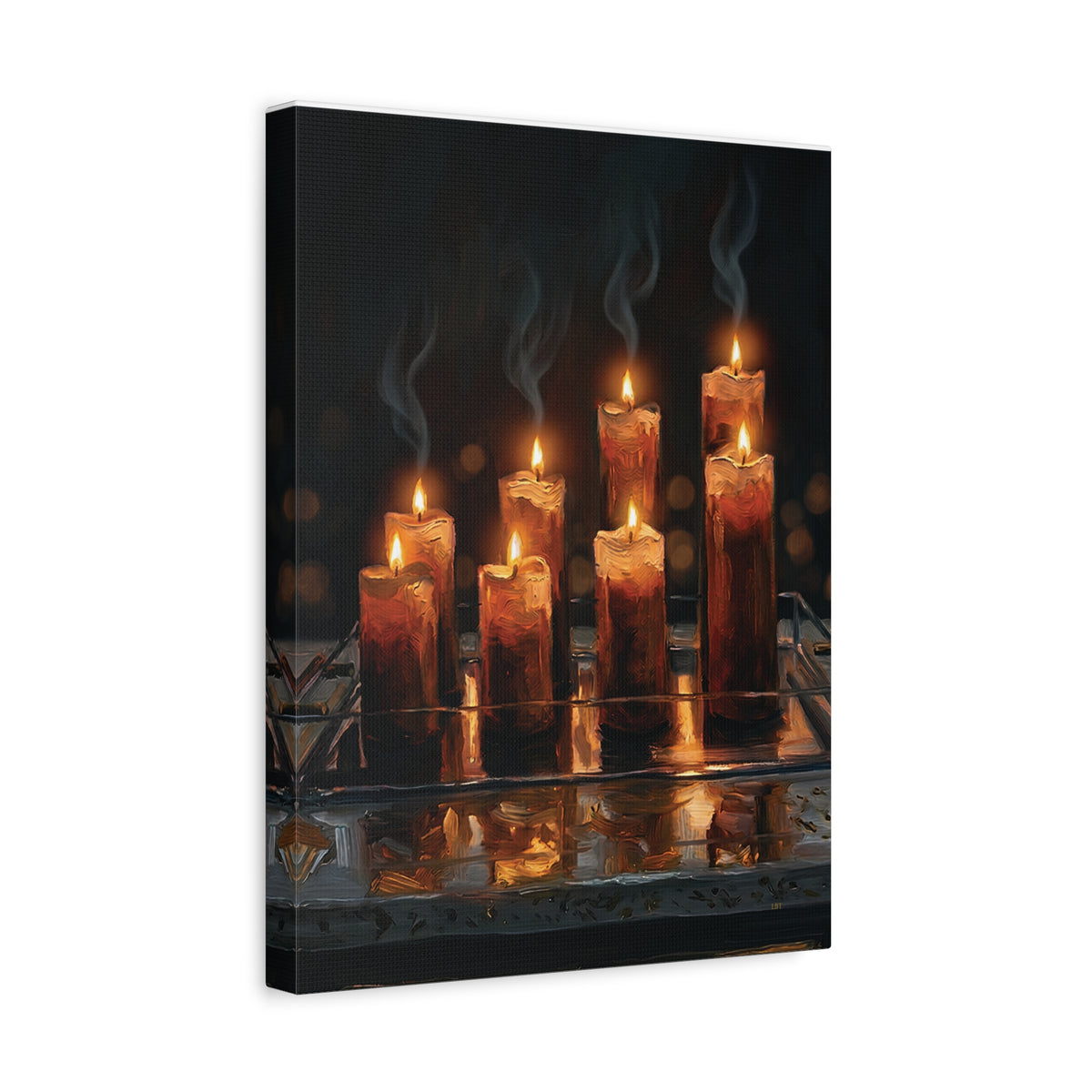 Candlelit Serenity Canvas Wall Art