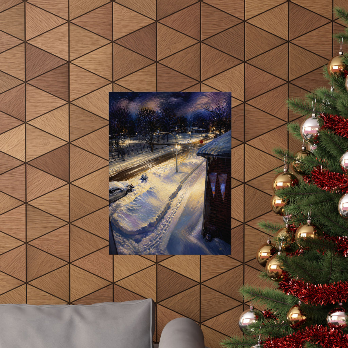 Twilight Across the Way – Urban Landscape Wall Art Poster