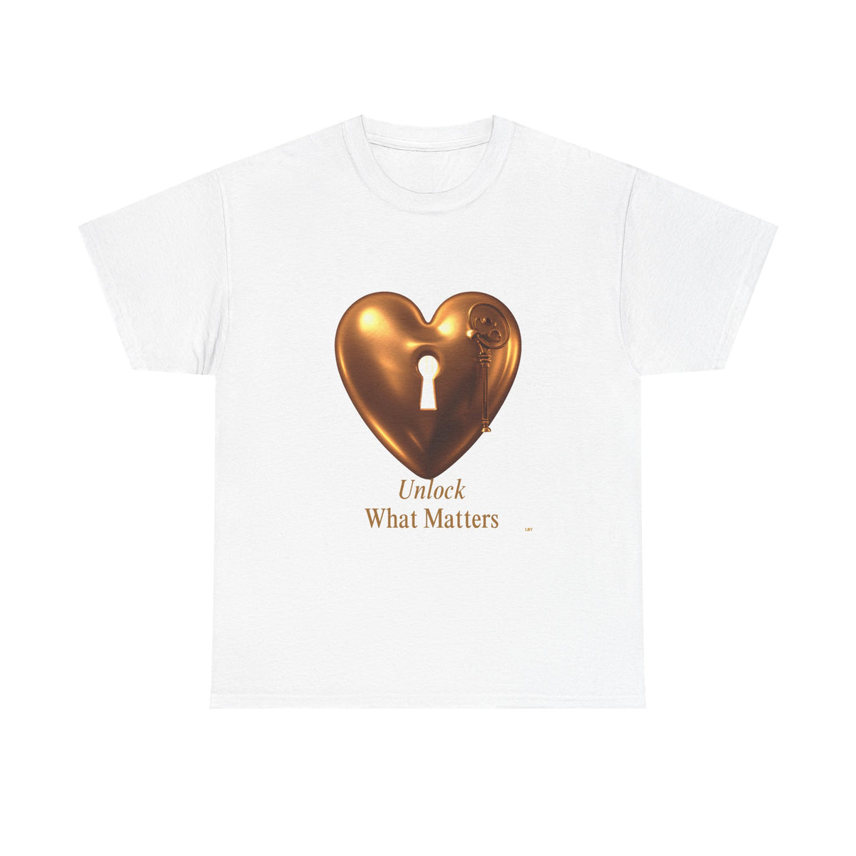 Heart Key T-Shirt — "Unlock What Matters" Inspirational Tee