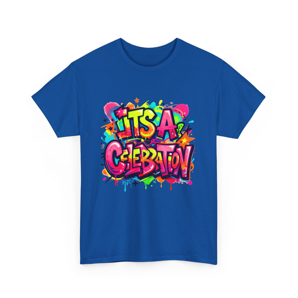 It’s a Celebration – Graffiti Graphic Heavy Cotton T-Shirt