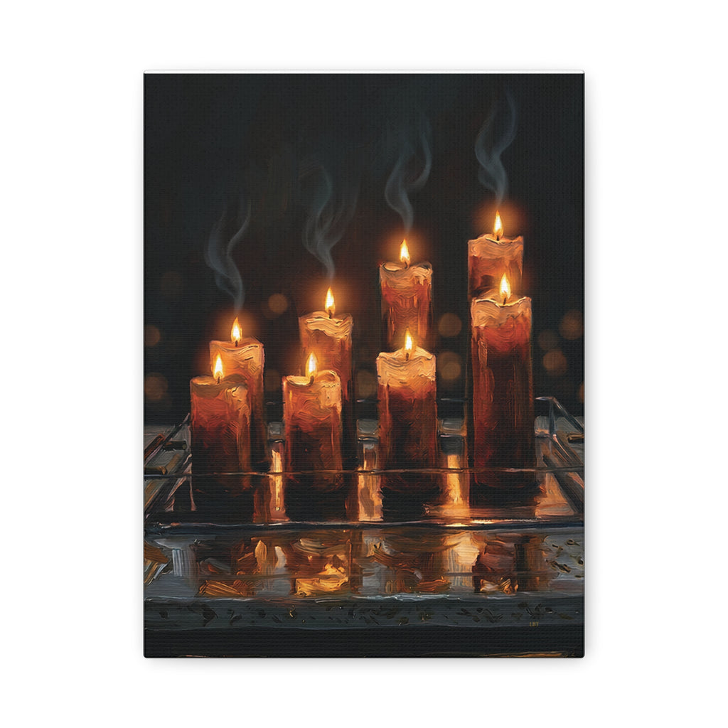Candlelit Serenity Canvas Wall Art