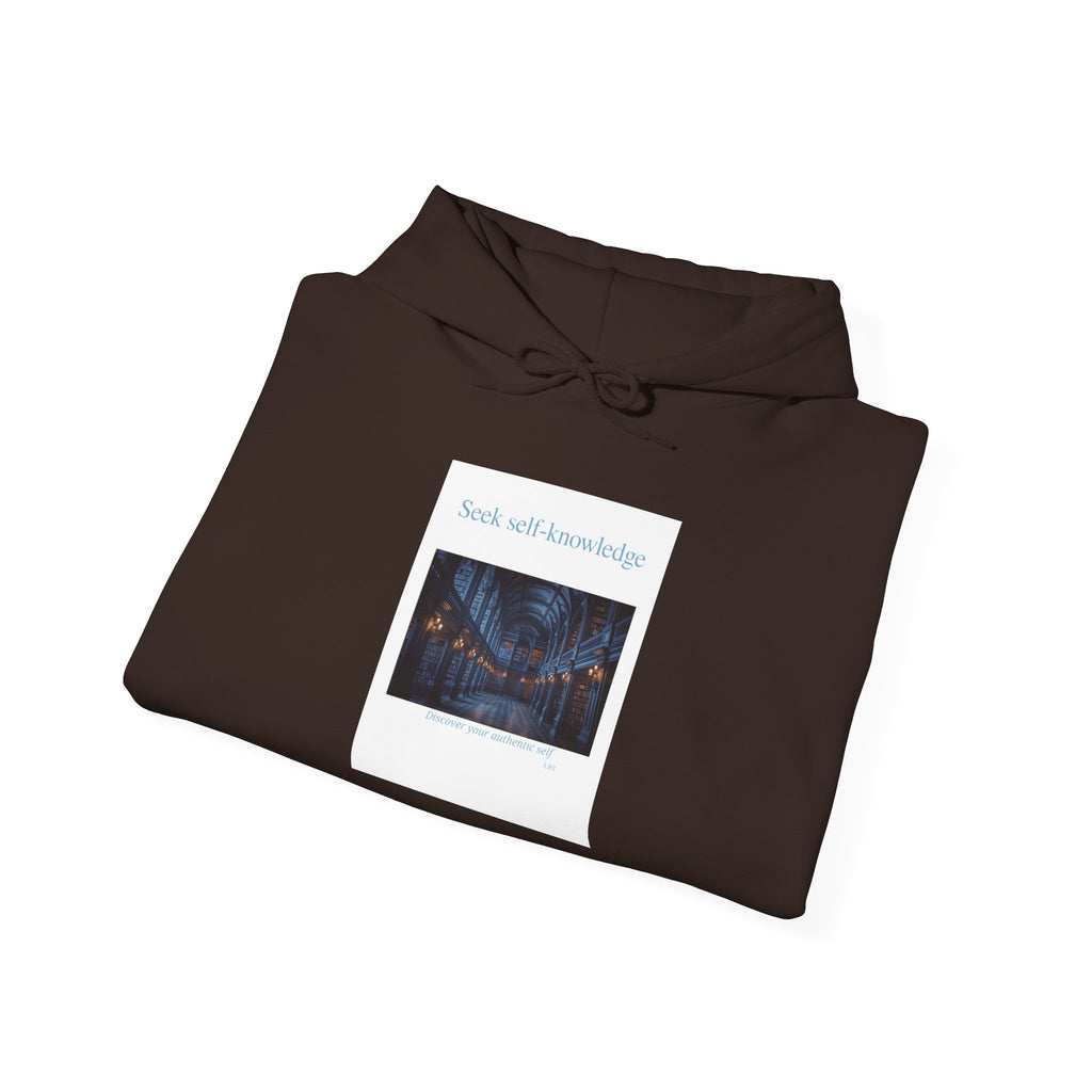 Seek Self-Knowledge Hoodie — Mystic Library Graphic Sweatshirt
