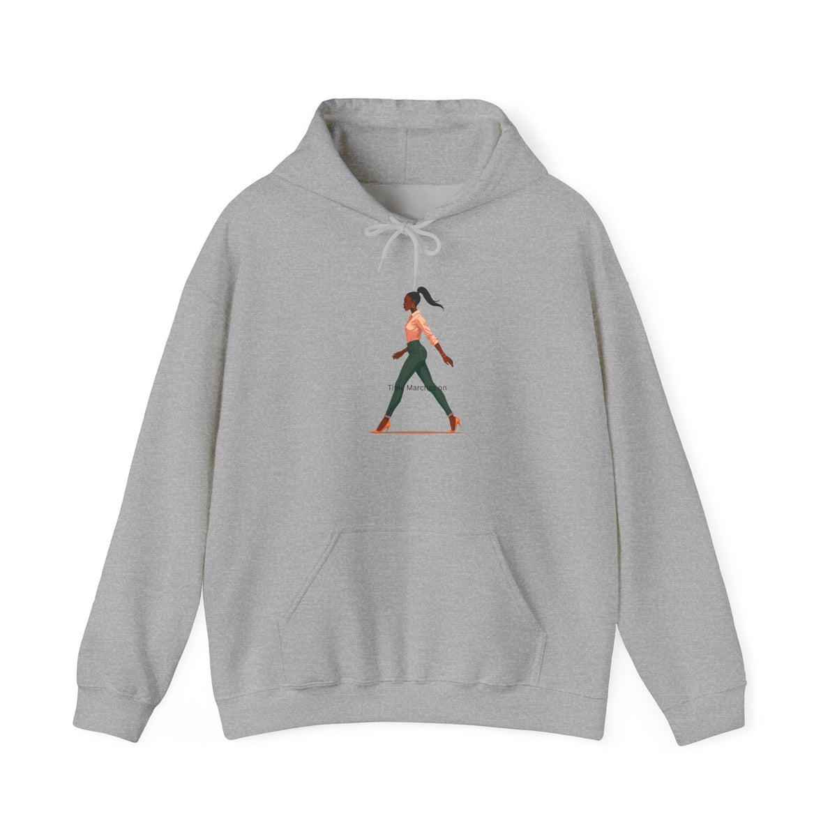 Yoga Pose Hoodie — Minimal Walking Yogi Graphic Sweatshirt