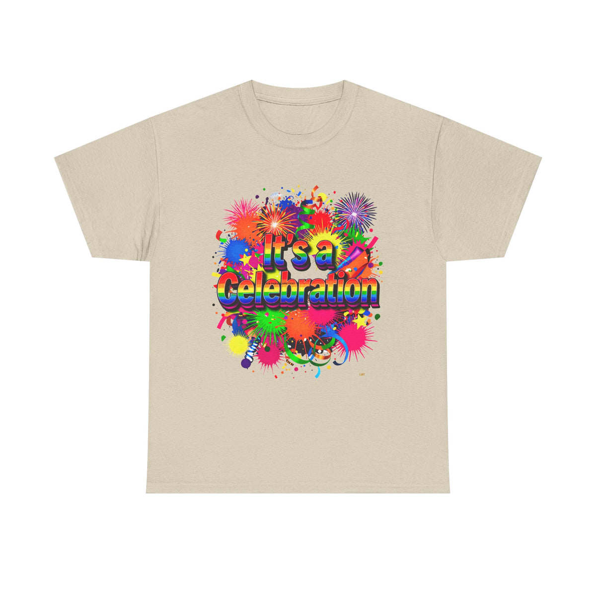 Celebration Paint Splash T-Shirt — "It's a Celebration" Colorful Party Tee