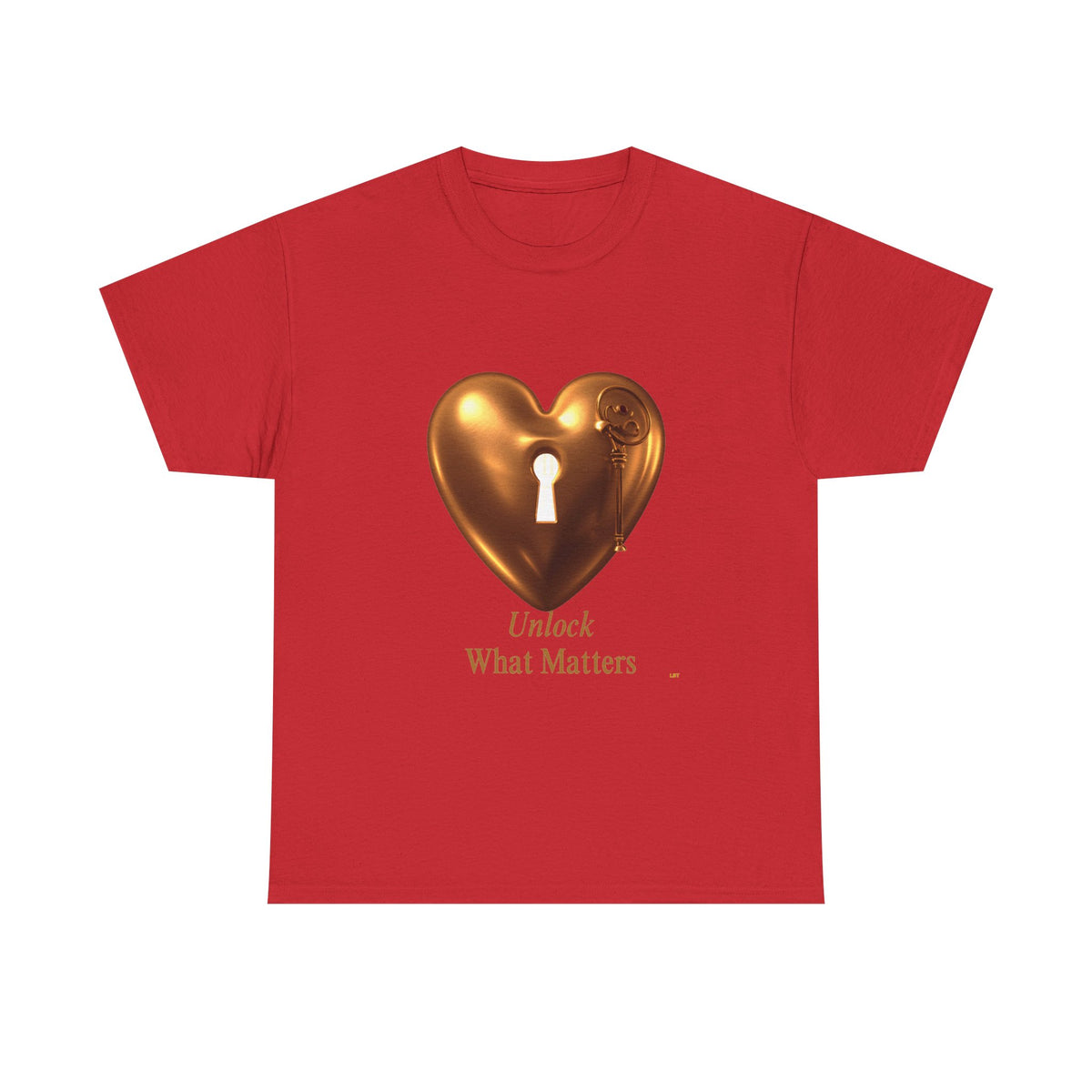 Heart Key T-Shirt — "Unlock What Matters" Inspirational Tee